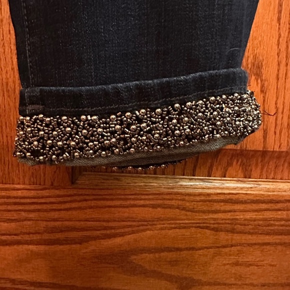 Jag Silver beaded cuff crop jeans - Picture 3 of 6